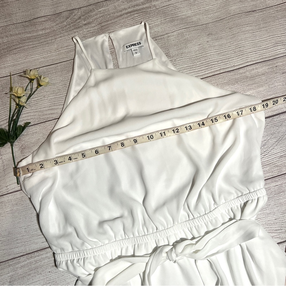 EXPRESS Asymmetrical Ruffle Wrap Midi Dress - Picture 14 of 16